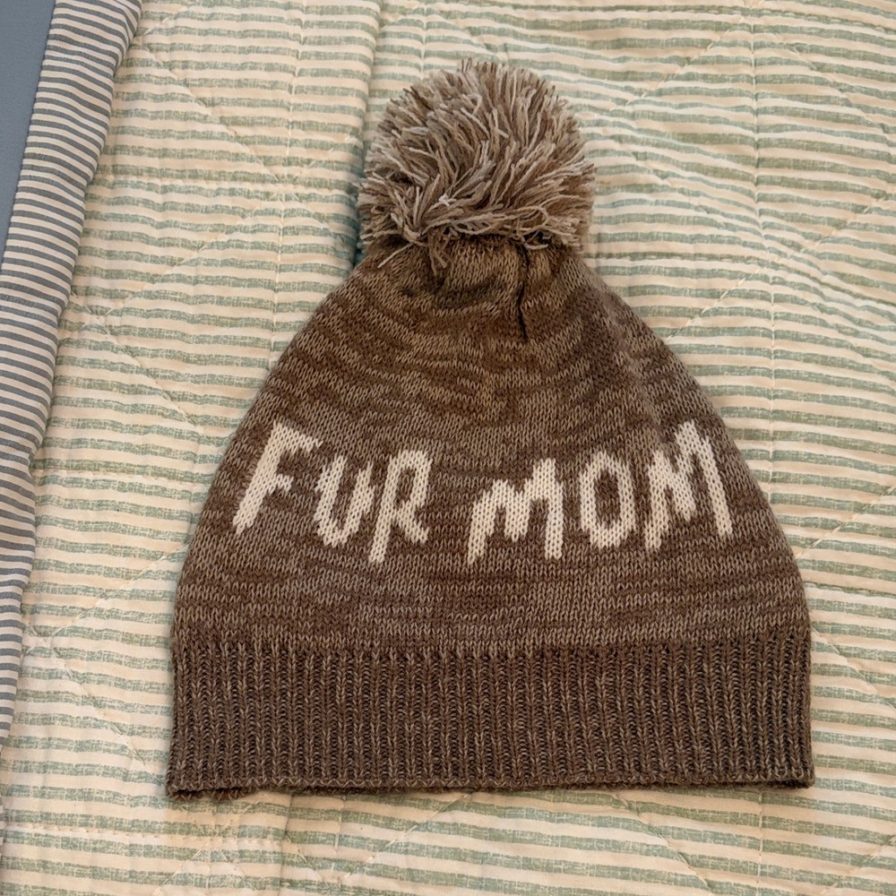 Cozy Brown 'Fur Mom' Women's Beanie
